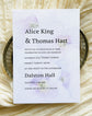 Wedding invitation card with a soft, watercolour floral decoration and a modern font
